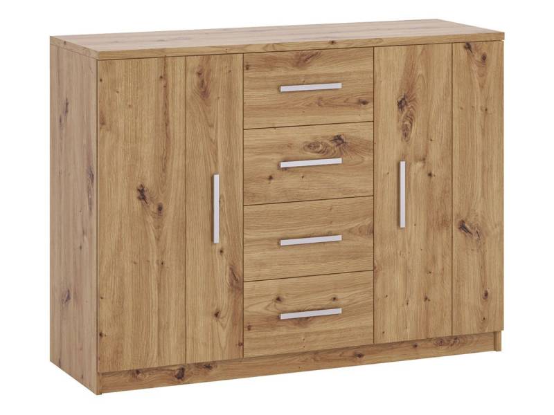 MIRJAN24 Kommode K2D4SZ Bono 01 (2-Drehtüren und 4-Schubladen), 120x40x90 cm von MIRJAN24