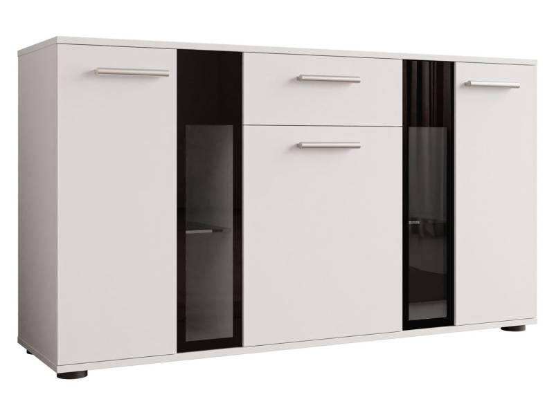 MIRJAN24 Kommode Salsa (mit 3 Türen und Schublade), mit Glasregale, LED-Beleuchtung als Option von MIRJAN24