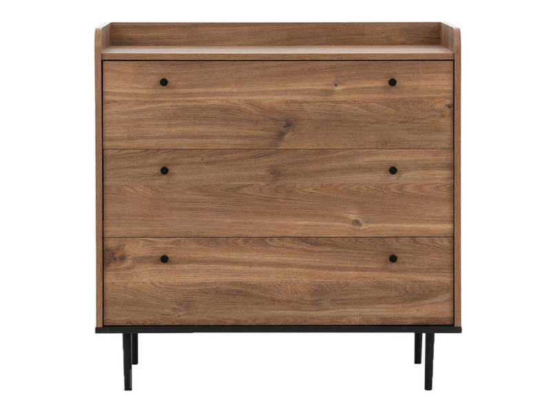 MIRJAN24 Kommode Vasina VS-02 K3SZ (mit 3 Schubladen), Griffe und Füße aus Metall von MIRJAN24