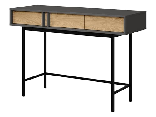 Mirjan24 Konsolentisch Agova WK11 - Flurtisch mit 2 Schubladen, Eingangsbereich, Dekotisch, Konsole, Sideboard, Beistelltisch (Anthrazit/Geölte Eiche) von Mirjan24