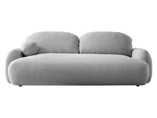 Mirjan24 Mojato Schlafsofa für das Wohnzimmer – mit Schlaffunktion (200x155 cm) und Bettkasten (197x63 cm), Bettsofa, Polstersofa, Couch mit abgerundeten Kanten (Now Or Never 83) von Mirjan24