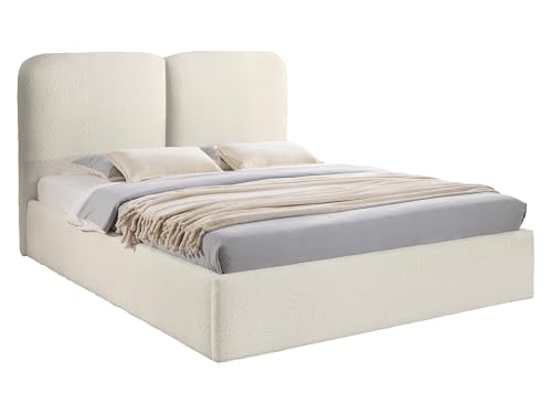 Mirjan24 Polsterbett Hatera, Bettkasten mit Lattenrost, Doppelbett, Antirutschfüße, Elegantes Bett mit Polsterkopfteil, Bettgestell, Ehebett (Coral 15, 140 x 200 cm) von Mirjan24