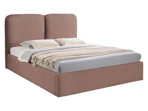 Mirjan24 Polsterbett Hatera, Bettkasten mit Lattenrost, Doppelbett, Antirutschfüße, Elegantes Bett mit Polsterkopfteil, Bettgestell, Ehebett (Coral 45, 140 x 200 cm) von Mirjan24