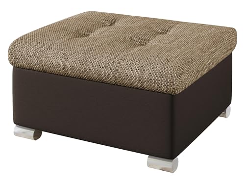 Mirjan24 Polsterhocker Niko klein Sitzbank Sitzhocker Fußbank Pouf Hocker Farbauswahl (Soft 066 + Lawa 02) von Mirjan24