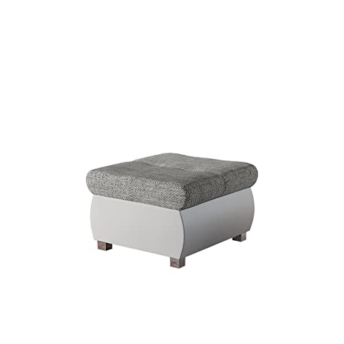 Mirjan24 Polsterhocker Sitzbank Orkan klein Hocker Sitzhocker Modern Pouf Fußbank Sitzmöbel 60x60 (Soft 017 + Lawa 05) von Mirjan24