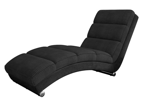 Mirjan24 Relaxliege Holiday Cord, Polstersessel Loungesessel Liegesessel Farbauswahl Relaxsessel Modern Wohnmöbel (Kronos 07 + Poso 135) von Mirjan24
