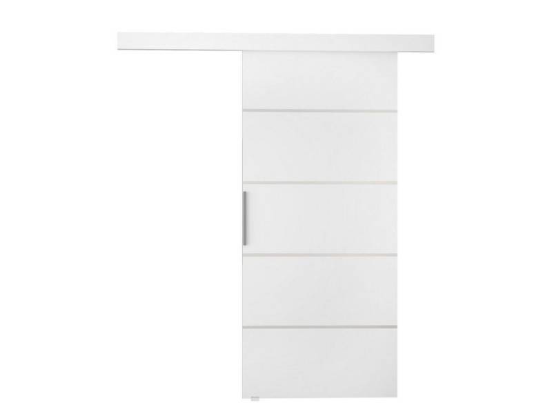 MIRJAN24 Schiebetür Rubi 70 III (Universell - Links / Rechts), Solide Aluminiumgriffe, Selbstschließsystem, Horizontale Streifen von MIRJAN24