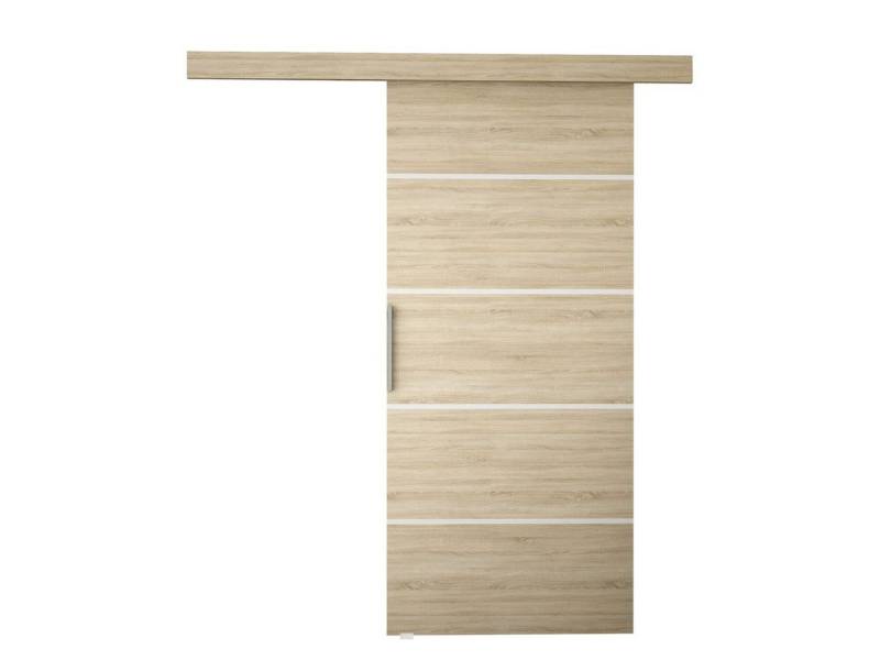 MIRJAN24 Schiebetür Rubi 70 III (Universell - Links / Rechts), Solide Aluminiumgriffe, Selbstschließsystem, Horizontale Streifen von MIRJAN24