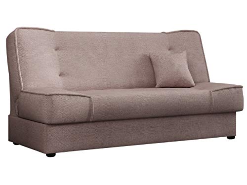 Mirjan24 Schlafsofa Gemini mit Bettkasten, 3 Sitzer Sofa, Couch mit Schlaffunktion, Bettsofa Schlafsofa Polstersofa Farbauswahl Couchgarnitur (Enjoy 19) von Mirjan24