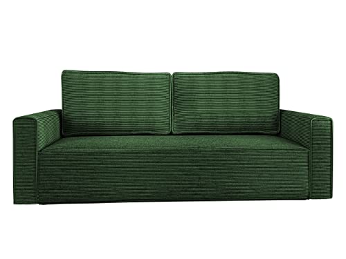 Mirjan24 Schlafsofa Gizeno Cord, Freistehendes Sofa/Couch mit Bettkasten und Schlaffunktion, Bettsofa, 3 Sitzer Polstersofa, Sofagarnitur, Farbauswahl (Ontario 35) von Mirjan24