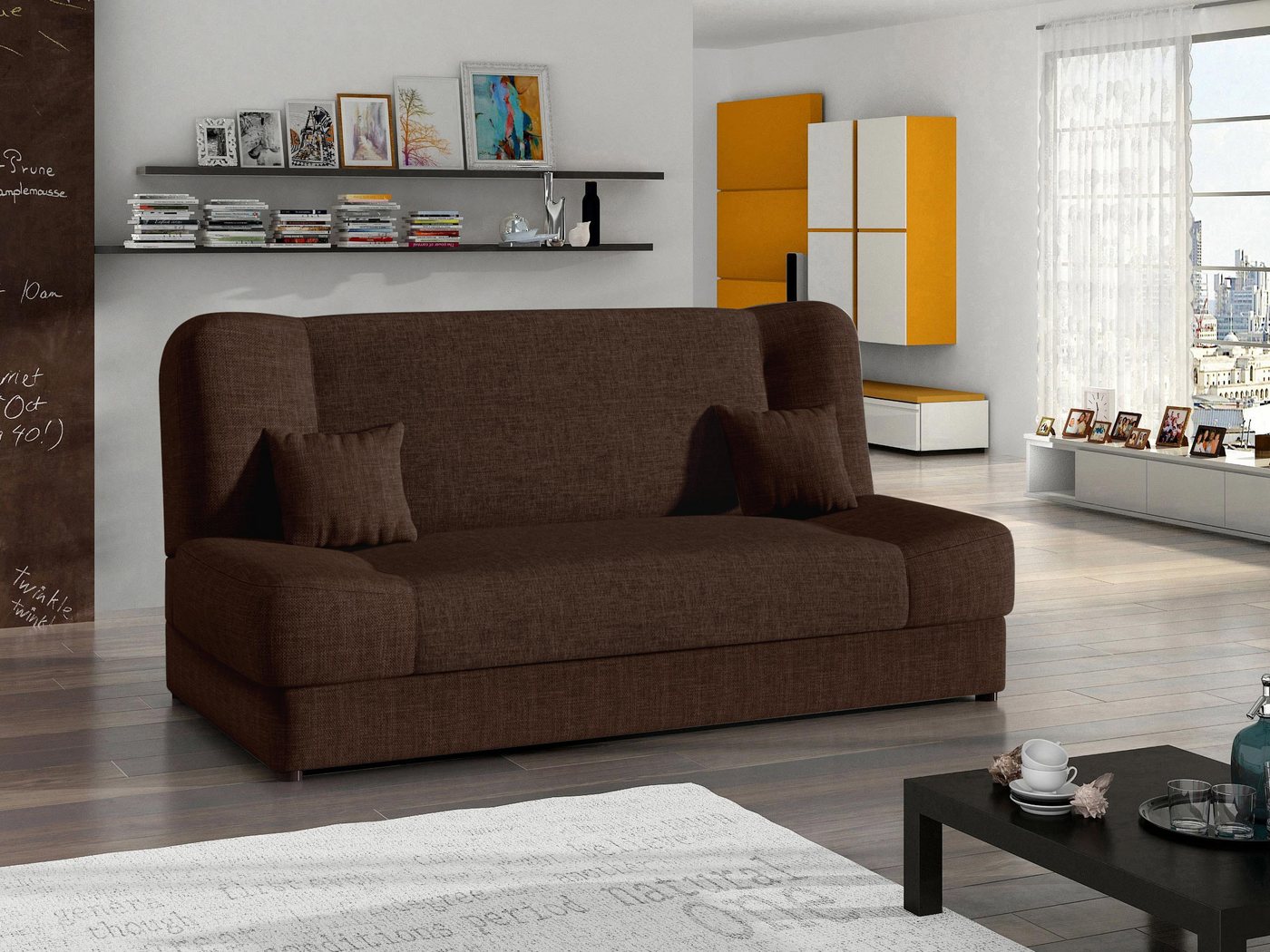 MIRJAN24 Schlafsofa Jonas, mit Bettkasten und Schlaffunktion, zwei Kissen, Wellenfeder MIRJAN24 Schlafsofa Jonas, mit Bettkasten und Schlaffunktion, zwei Kissen, Wellenfeder von MIRJAN24