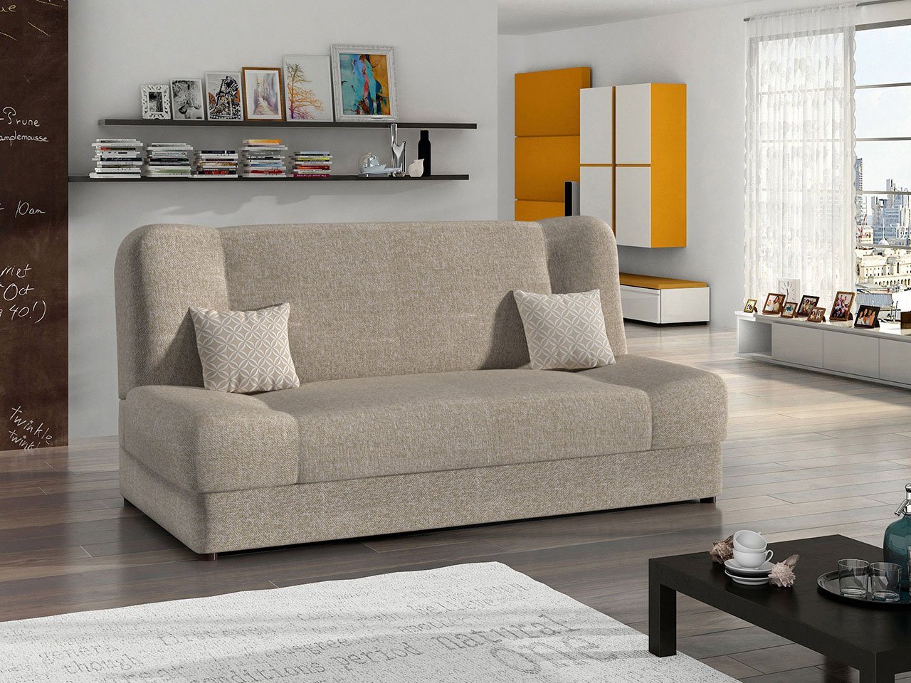 MIRJAN24 Schlafsofa Jonas, mit Bettkasten und Schlaffunktion, zwei Kissen, Wellenfeder MIRJAN24 Schlafsofa Jonas, mit Bettkasten und Schlaffunktion, zwei Kissen, Wellenfeder von MIRJAN24