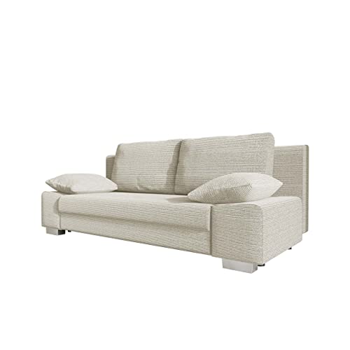 Mirjan24 Schlafsofa Laura Cord, Couchgarnitur, Sofa mit Bettkasten und Schlaffunktion, freistehendes Schlafcouch, Bettfofa, Couch vom Hersteller (Poso 100) von Mirjan24