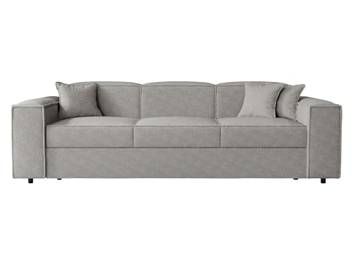 Mirjan24 Schlafsofa Sokoz Boucle, Schlafsofa, Bettsofa, Polstersofa, 3 Sitzer Sofa mit Schaumstoffmatratze, Couch mit Schlaffunktion, Couchgarnitur (Coral 75) von Mirjan24