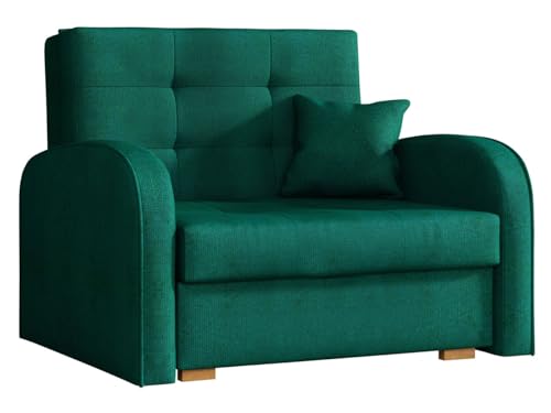 Mirjan24 Schlafsofa Viva Gold I mit Bettkasten, einsitzer Polstersofa mit Schlaffunktion inkl. Kissen, Bettsofa, Farbauswahl, Wohnlandschaft (Kronos 19) von Mirjan24