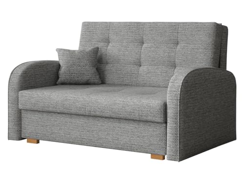 Mirjan24 Schlafsofa Viva Gold II mit Bettkasten, 2 Sitzer Polstersofa mit Schlaffunktion inkl. Kissen, Sofa, Sofagarnitur, Bettsofa, Wohnlandschaft, Farbauswahl (Aragon 90) von Mirjan24