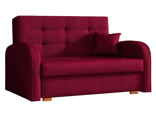 Mirjan24 Schlafsofa Viva Gold II mit Bettkasten, 2 Sitzer Polstersofa mit Schlaffunktion inkl. Kissen, Sofa, Sofagarnitur, Bettsofa, Wohnlandschaft, Farbauswahl (Kronos 02) von Mirjan24