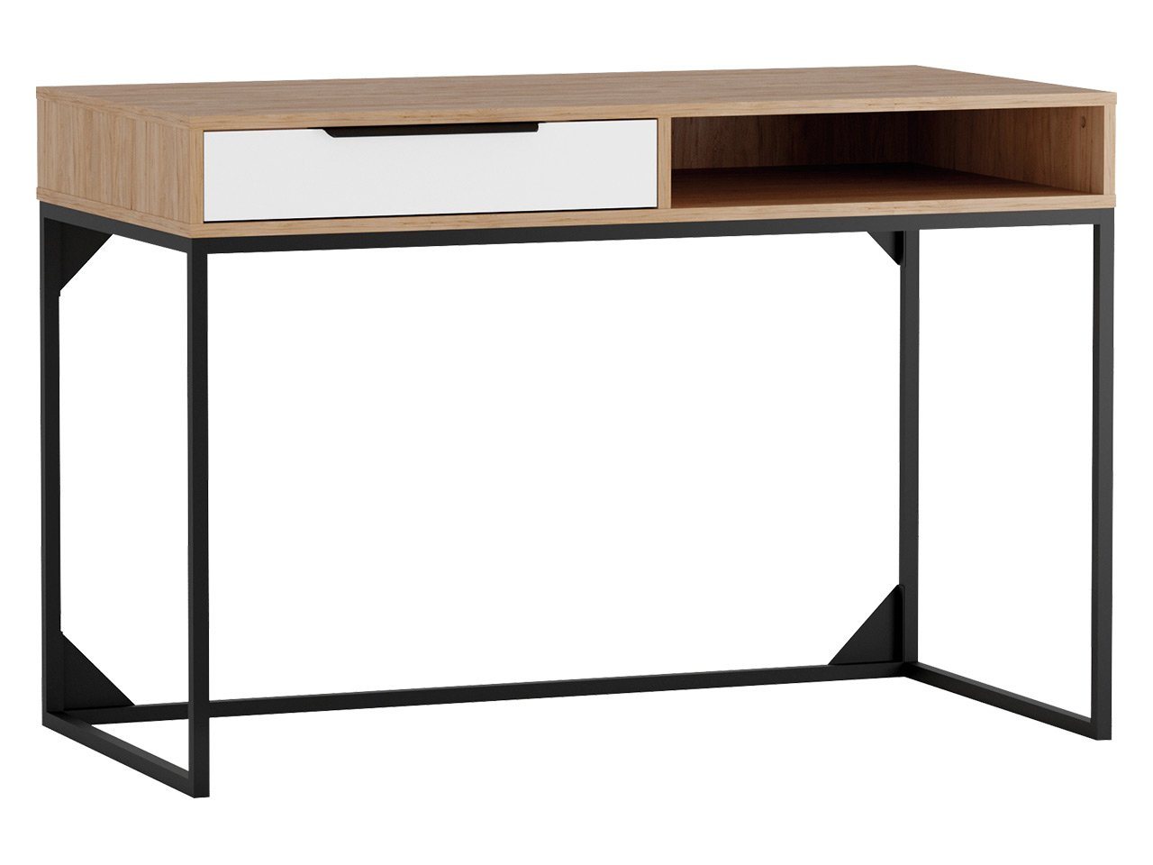 MIRJAN24 Schreibtisch Landro LR-01 (mit Schublade), Untergestell aus Metall, 120x60x80 cm, Metallgriffe von MIRJAN24