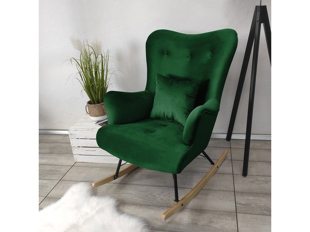 MIRJAN24 Sessel Skand (mit Wellenfeder), mit Kissen, Freistehender, skandinavischen Stil von MIRJAN24