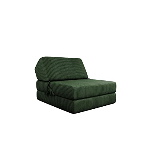 Mirjan24 Sofa Kevin Cord mit Schlaffunktion, Schlafsofa, Bettsessel, Klappmatratze, Faltmatratze, Gästebett, Schlafcouch, Kinderzimmer (Poso 14) von Mirjan24