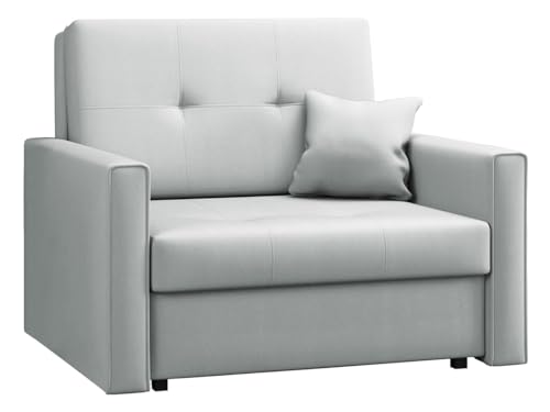 Mirjan24 Sofa Viva Bis I mit Schlaffunktion, Schlafsofa, einsitzer Polstersofa mit Bettkasten, Bettsofa inkl. Kissen, Farbauswahl, Wohnlandschaft (Manila 14) von Mirjan24