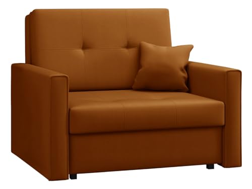 Mirjan24 Sofa Viva Bis I mit Schlaffunktion, Schlafsofa, einsitzer Polstersofa mit Bettkasten, Bettsofa inkl. Kissen, Farbauswahl, Wohnlandschaft (Manila 31) von Mirjan24