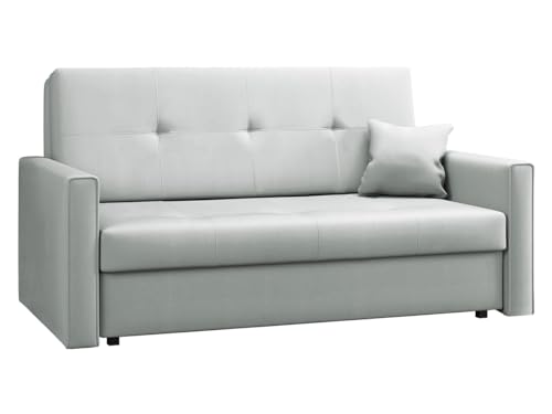 Mirjan24 Sofa Viva Bis III mit Schlaffunktion, Bettsofa, 3 Sitzer Polstersofa mit Bettkasten inkl. Kissen, Sofagarnitur, Schlafsofa Farbauswahl, Wohnlandschaft (Manila 14) von Mirjan24