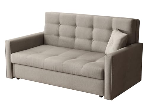 Mirjan24 Sofa Viva Lux III mit Schlaffunktion, 3 Sitzer Polstersofa mit Bettkasten inkl. Kissen, Sofagarnitur, Schlafsofa Bettsofa Farbauswahl, Wohnlandschaft (Sofia 03) von Mirjan24