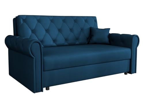 Mirjan24 Sofa Viva Roma III mit Schlaffunktion, 3 Sitzer Polstersofa mit Bettkasten inkl. Kissen, Schlafsofa, Bettsofa, Sofagarnitur, Farbauswahl, Wohnlandschaft (Kronos 09) von Mirjan24