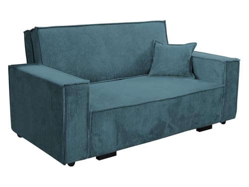 Mirjan24 Sofa Viva Star Cord III mit Schlaffunktion, 3 Sitzer Polstersofa mit Bettkasten inkl. Kissen, Schlafsofa, Bettsofa, Sofagarnitur, Farbauswahl, Wohnlandschaft (Poso 125) von Mirjan24
