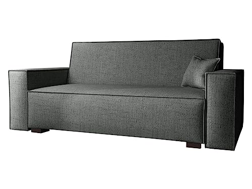 Mirjan24 Sofa Viva Vox IV mit Schlaffunktion, 4 Sitzer Polstersofa mit Bettkasten inkl. Kissen, Schlafsofa, Bettsofa, Sofagarnitur, Farbauswahl, Wohnlandschaft (Neve 90) von Mirjan24