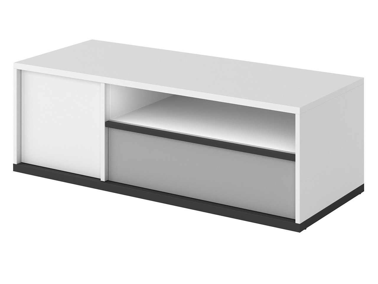 MIRJAN24 TV-Schrank Imola 1D1S IM13 (mit Drehtür und Schublade) Holzgriffe, Modern Stil, 120x50x41 cm von MIRJAN24