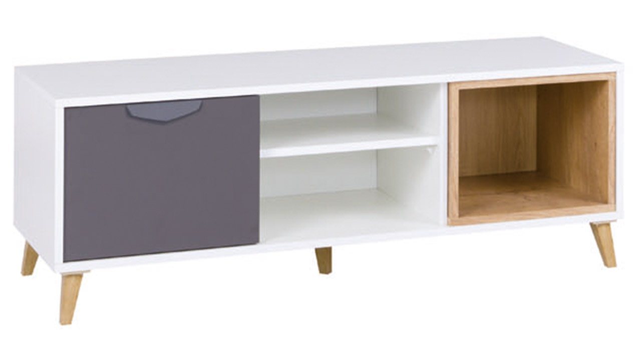 MIRJAN24 TV-Schrank Joker 10 (mit Drehtür) Skandinavisch, 120x40x43 cm von MIRJAN24