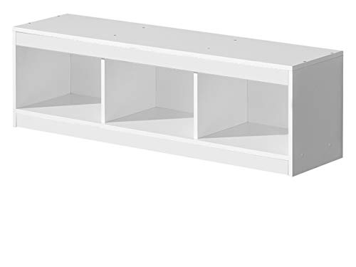 Mirjan24 Wandregal Guliver GR10, Praktische Buchregal, Fronten in Hochglanz, Regal, Wandboard, Hängeregal, Jugendzimmer (Weiß/Weiß Hochglanz) von Mirjan24