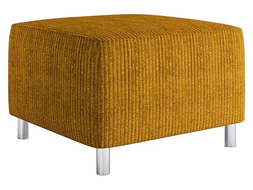 Mirjan24 Moderner Polsterhocker Dover Cord, Sitzhocker Hocker Sitzbank Fußbank Pouf Farbauswahl (Poso 01) von Mirjan24