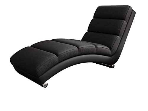 Mirjan24 Relaxliege Holiday Loungesessel Liegesessel Polstersessel Farbauswahl Relaxsessel Modern Wohnmöbel aus Kunstleder + Webstoff (Soft 011 + Lawa 07) von Mirjan24