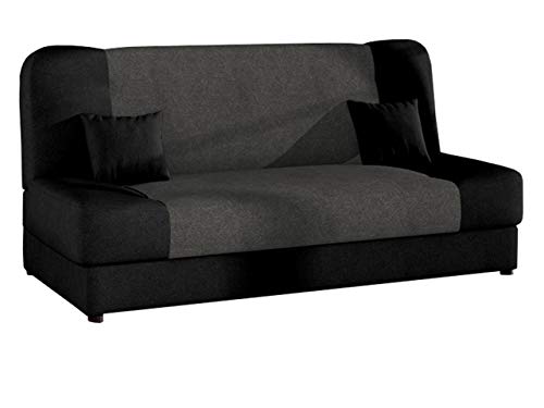 Mirjan24 Schlafsofa Jonas Style, Sofa mit Bettkasten und Schlaffunktion, Bettsofa, Schlafcouch, Microfaser, Couch vom Hersteller, Wohnlandschaft (Alova 04 + Alova 36) von Mirjan24