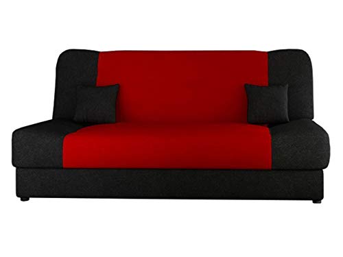 Mirjan24 Schlafsofa Jonas Style, Sofa mit Bettkasten und Schlaffunktion, Bettsofa, Schlafcouch, Microfaser, Couch vom Hersteller, Wohnlandschaft (Alova 04 + Alova 46) von Mirjan24