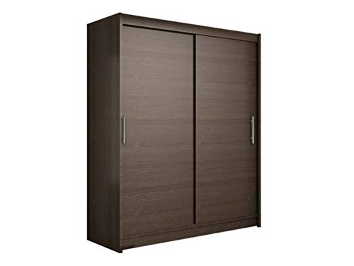 Schwebetürenschrank Westa I Kleiderschrank, Modernes Schlafzimmerschrank, Schiebetürenschrank, Garderobe, Schlafzimmer (Choco) von Mirjan24