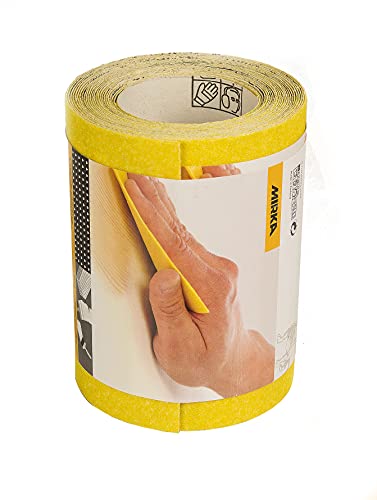 Mirka Yellow Schleifpapier Schleifrolle / 115mm x 5m / P240 /Schleifen von Hartholz, Weichholz, Farbe, Spachtel, Kunststoff / 1 Rolle von MIRKA