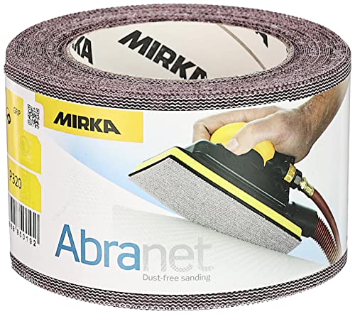 Mirka Abranet Netz-Schleifrolle 75 mm x 10 m Klett / Korn P320 / 1 Rolle / zum Schleifen von Holz, Spachtel, Lack, Kunststoff / 545BI001323R von MIRKA