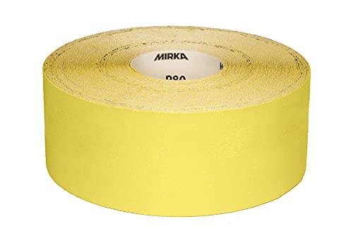 Mirka Yellow Schleifpapier Schleifrolle / 150mm x 50m / P40 / Schleifen von Hartholz, Weichholz, Farbe, Spachtel, Kunststoff / 1 Rolle von MIRKA