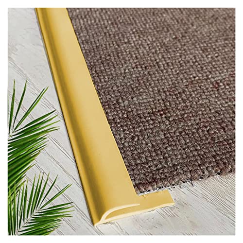 MiroDo Selbstklebendes Teppichkantenband, Flexible, Schneidbare Pvc-Teppichumrandung Für Fußmatten, Von Teppich Zu Fliesen/Fliesen Zu Teppich/Yellow/100Cm/3.3Ft von MiroDo