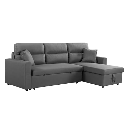 Miroytengo Juliet Lounge-Sofa Chaise Longue, Sofa mit Box und 2 Kissen, grau, 224 x 89 x 145 cm Miroytengo Juliet Lounge-Sofa Chaise Longue, Sofa mit Box und 2 Kissen, grau, 224 x 89 x 145 cm von Miroytengo
