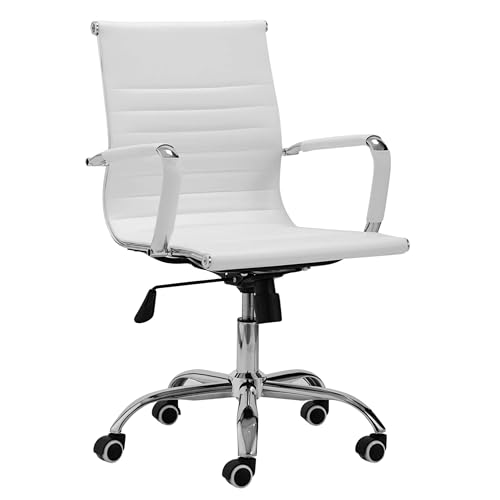 Miroytengo Kira Bürostuhl, weiß, modern, 64 x 64 x 89/99 cm Miroytengo Kira Bürostuhl, weiß, modern, 64 x 64 x 89/99 cm von Miroytengo