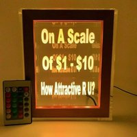 Fantastisch Einzigartiges Eye Catching Tip Box Raffle Fund Raiser Spendenglas Personalisiertes Graviertes Led 16 Farben Wechseln 18 cm B X 8, 5 H von MirrorManiaDesigns