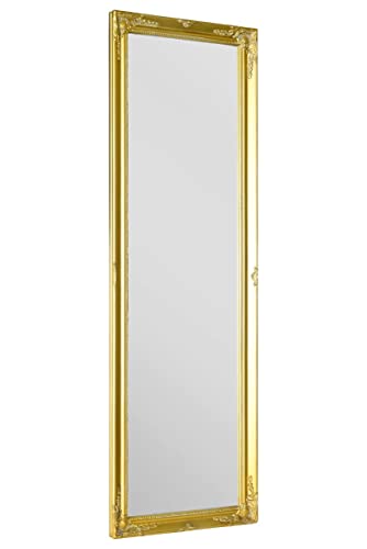 MirrorOutlet Wandspiegel, Shabby Chic, hoch, 122 x 41 cm, goldfarben von MirrorOutlet