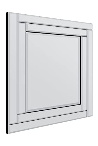 MirrorOutlet YC127 Wandspiegel, mit Doppelrahmen, Glas, groß, 68 x 58 cm von MirrorOutlet