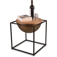 MIRRORS AND MORE Beistelltisch "Celli", (1 St.), Kombination aus Holz und Metall von Mirrors And More