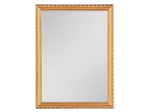 Mirrors and More Wandspiegel LOLA rechteckig mit Holzrahmen in Gold 34 x 45cm von Mirrors and More